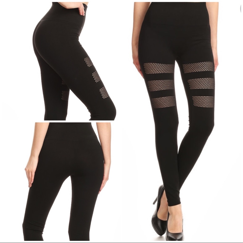 Seamless Tri Thigh Mesh Leggings - Picture 4 of 4
